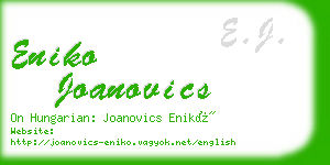 eniko joanovics business card